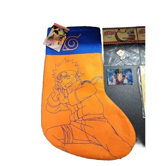 Naruto Shippuden Christmas Stocking Anime Orange With EXTRAS Holiday Shonen Jump - Picture 8 of 8